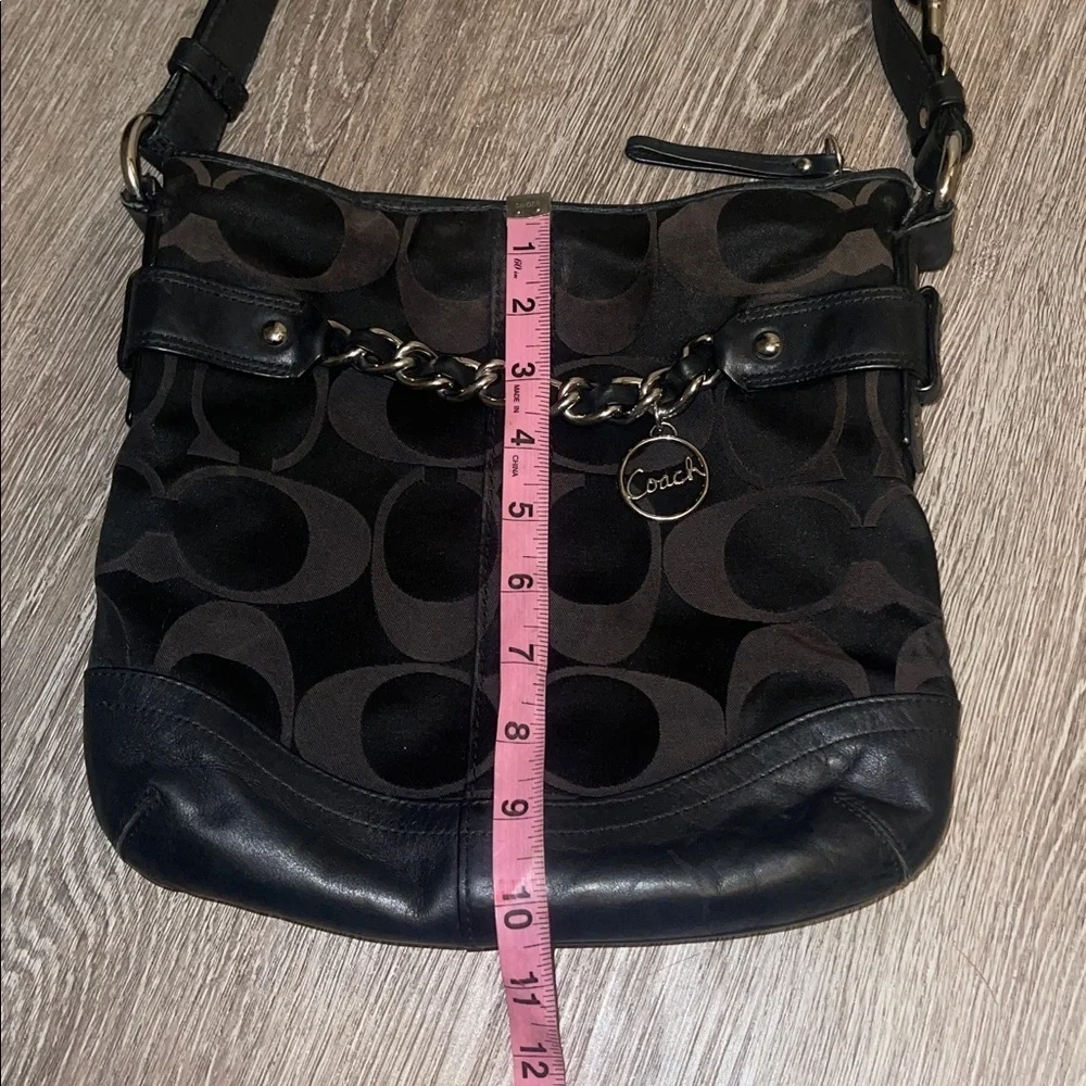 Coach Black Crossbody with Chain/Leather Detail Y2K purse handbag